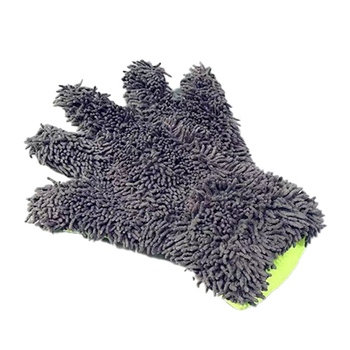 Päťprstové rukavice na umývanie auta – korálový fleec, priedušný, protisklz, dvojstranná utierka, 70 g