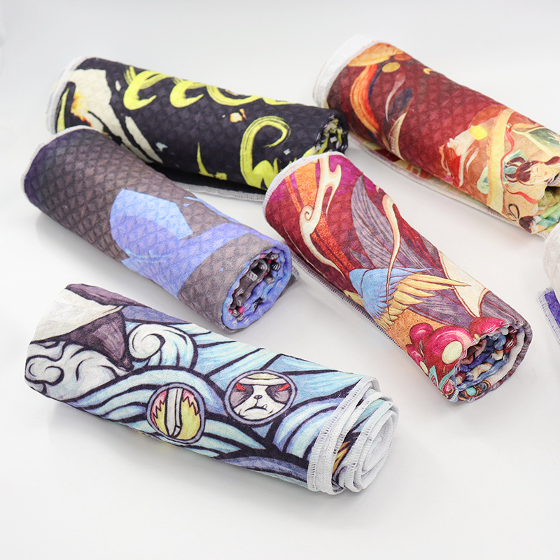 Чайна кърпа от микрофибър, 260 г, едночна нишка, бродирана обработка