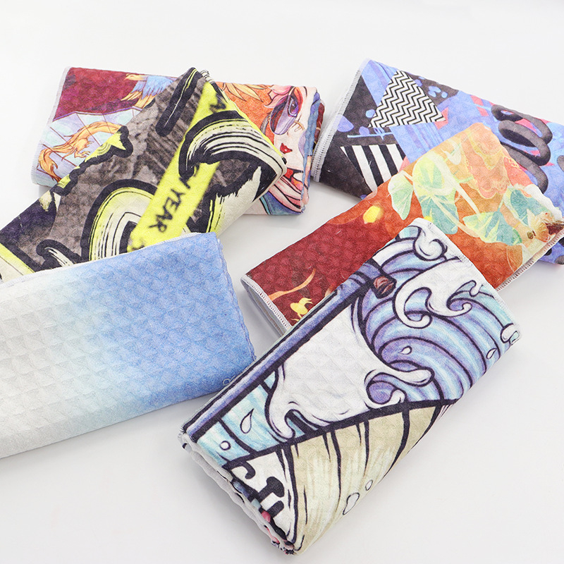 Чайна кърпа от микрофибър, 260 г, едночна нишка, бродирана обработка