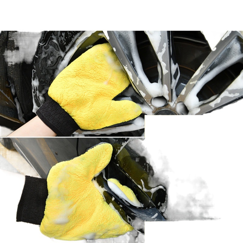 Rukavice na umývanie auta z Coral Fleece, značka Plush Bear Paw