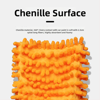 Rukavice na umývanie auta, hrubá dvojstranná chenille, na dôkladné čistenie (materiál: chenille; dvojstranná; hrubá)