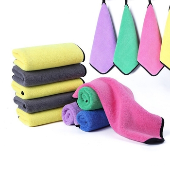 Prosop de curățare a mașinii, dublu fațetat, fleece coral de înaltă densitate, fără scame, absorbant, ≥200 g