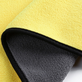 Prosop de curățare a mașinii, dublu fațetat, fleece coral de înaltă densitate, fără scame, absorbant, ≥200 g