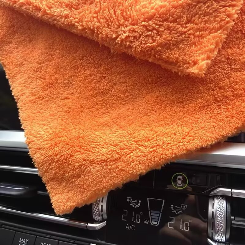 Prosop de curățare a interiorului mașinii, coral fleece, 550 g/m², țesătură simplă, prosop multifuncțional cu logo personalizat