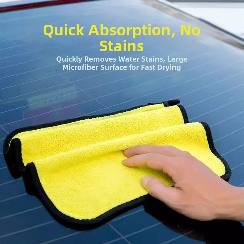 Utierka na umývanie auta, dvojstranná, hrubá, korálové velúr, savá, prispôsobiteľná s potlačeným logom (Materiál: Coral velvet; Hmotnosť: 32 g; Typ: Multifunkčná šál-utierka)