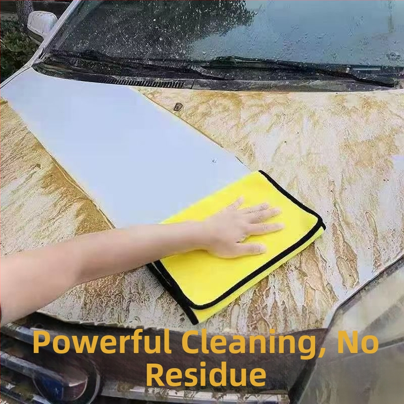 Utierka na umývanie auta, dvojstranná, hrubá, korálové velúr, savá, prispôsobiteľná s potlačeným logom (Materiál: Coral velvet; Hmotnosť: 32 g; Typ: Multifunkčná šál-utierka)