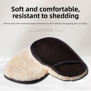 Automobilių valymo pirštinės iš coral fleece, XJL prekės ženklas, be pritaikymo.