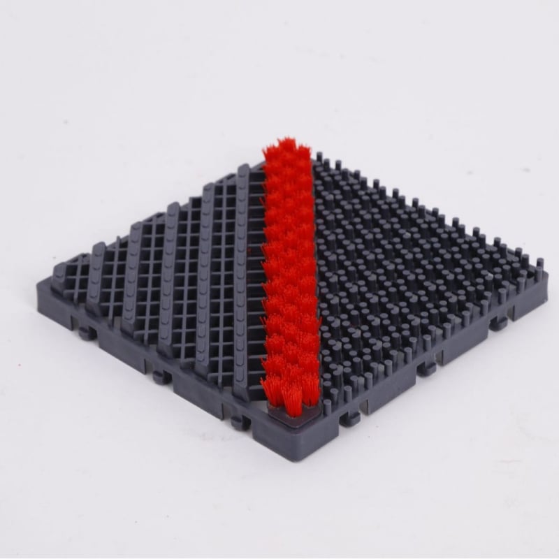 Trīs vienā putekļu necaurlaidīgs grīdas paklājs no plastmasas, moderns ģeometrijisks dizains, mazgājams, augsta temperatūras izturība, pielāgojams