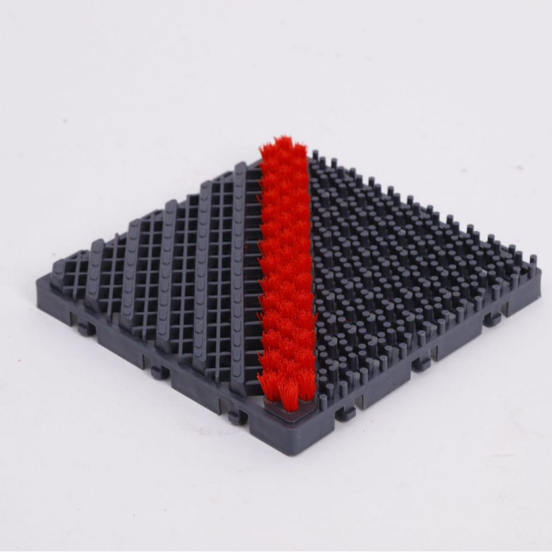 Trīs vienā putekļu necaurlaidīgs grīdas paklājs no plastmasas, moderns ģeometrijisks dizains, mazgājams, augsta temperatūras izturība, pielāgojams