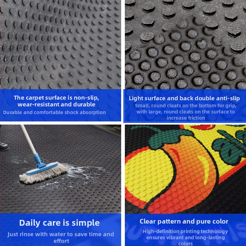 PVC 3D drukātas grīdas paklāji ar pielāgojamu logotipu, pret nogurumu un pretslīdēšanu, izstādes telpām