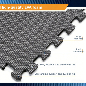 Fitnesa grīdas paklājs - EVA materiāls, triecienu absorbcija un trokšņa samazināšana, mazgājams, pielāgojams