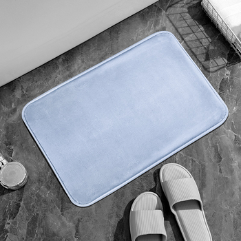Vannas istabas paklājiņš — anti-slīdošs, mitrumu uzsūcošs, biezināts, ātri žūst (Materiāls: flaneles sūklis; Stils: moderns vienkāršs; Modelis: vienkrāsains; Piemērošana: vannas istaba; Funkcija: mitrumu uzsūkšana)