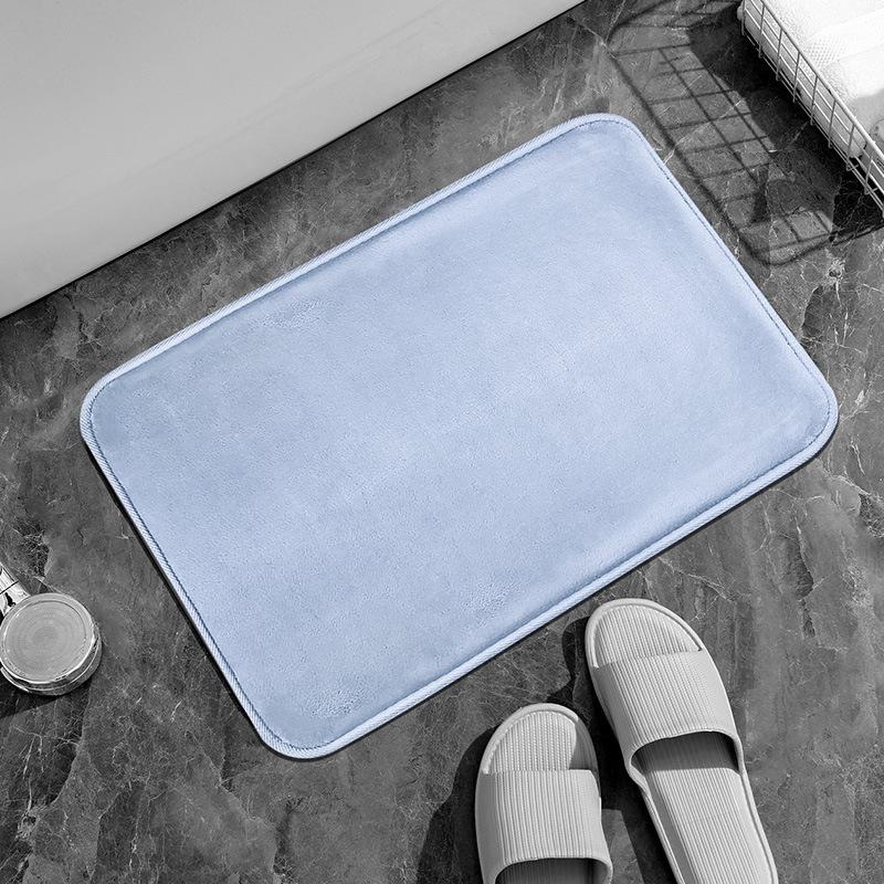 Vannas istabas paklājiņš — anti-slīdošs, mitrumu uzsūcošs, biezināts, ātri žūst (Materiāls: flaneles sūklis; Stils: moderns vienkāršs; Modelis: vienkrāsains; Piemērošana: vannas istaba; Funkcija: mitrumu uzsūkšana)