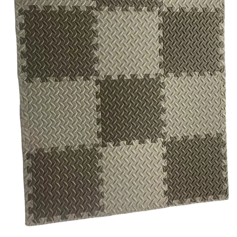 EVA putu savienojamā paklāja segums ar lapu rakstu, piemērots dzīvojamajai istabai un guļamistabai