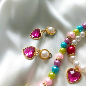 Princess Series Deti Náhrdelník Sada — Kreslený Štýl, Plast/Resin, Guľôčkový Reťazec, Inkrustácie Kameňmi