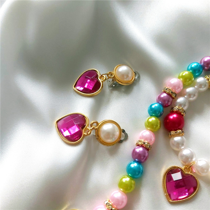 Princess Series Deti Náhrdelník Sada — Kreslený Štýl, Plast/Resin, Guľôčkový Reťazec, Inkrustácie Kameňmi