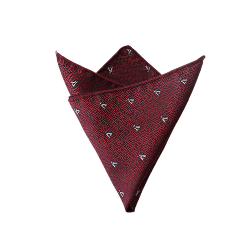 Batistă de buzunar cu model floral, țesătură jacquard, fibră poliester, căptușeală poliester