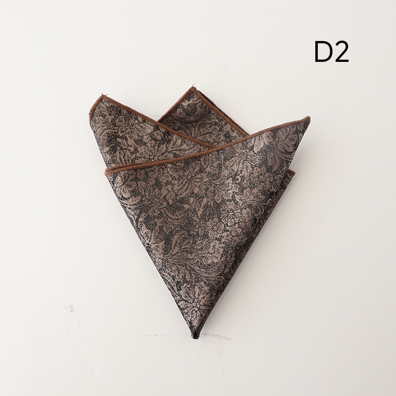 Batistă de buzunar cu model floral, țesătură jacquard, fibră poliester, căptușeală poliester