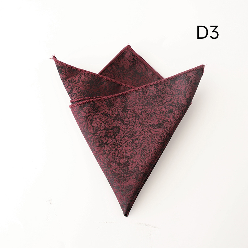 Batistă de buzunar cu model floral, țesătură jacquard, fibră poliester, căptușeală poliester