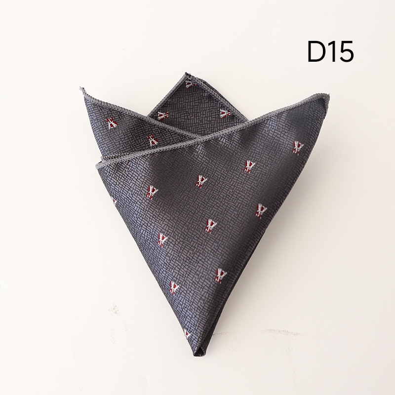 Batistă de buzunar cu model floral, țesătură jacquard, fibră poliester, căptușeală poliester