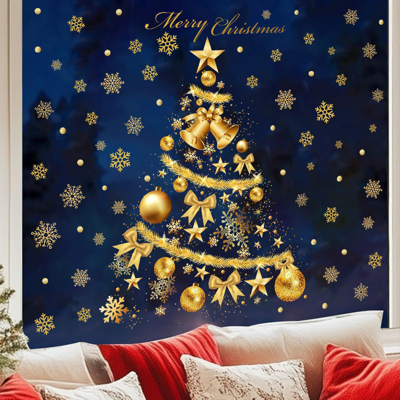 Autocolant decorativ de perete din PVC cu fulg de zăpadă, Crăciun, 1 bucată, stil plat, spațiu universal