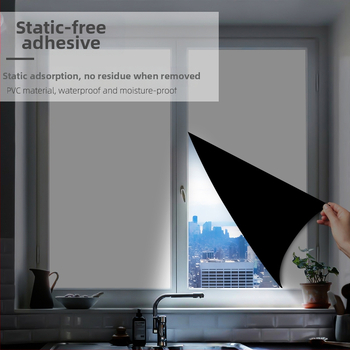 PVC ablakfólia teljes sötétítéshez, virágos stílus, levél mintázat; elektrosztatikus ragasztás; átlátszatlan