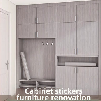 PVC-kile isekleepuv mööblile — puitlõike muster kapide uuendamiseks; veekindel, niiskuskindel ja hallituskindel; stiil Ming ja Qing klassika