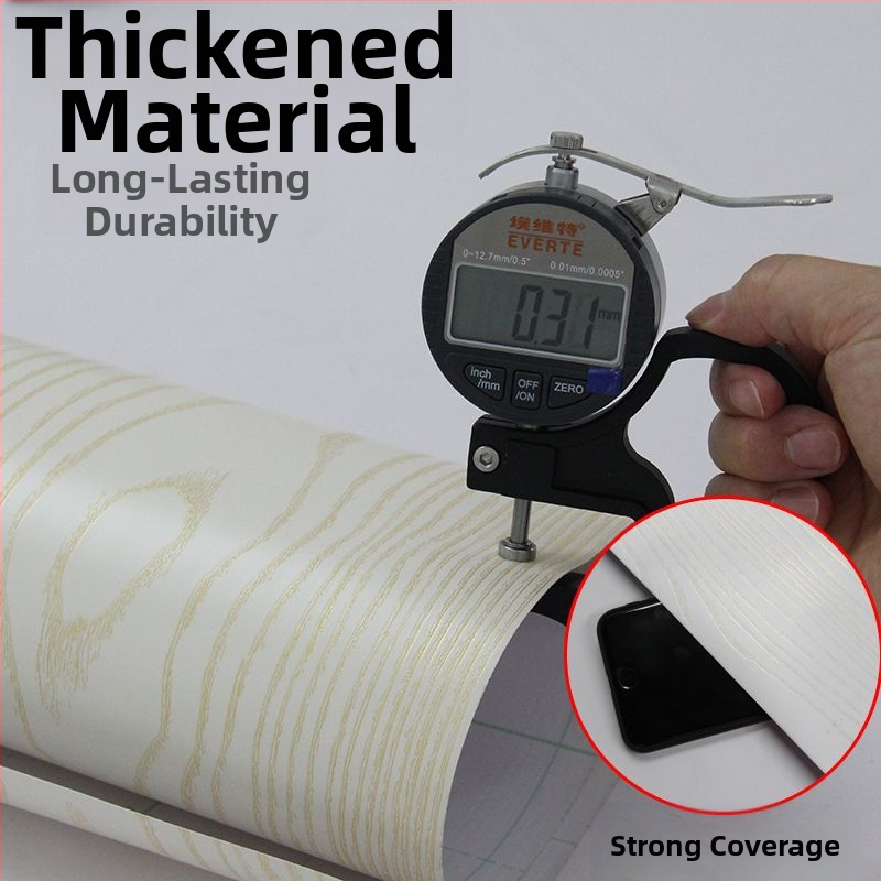 Izcili ļoti bieza koka graudu vinila etiķete mēbeļu renovācijai, PVC, svītrainais raksts, ķīniešu stils, dzīvojamā istaba