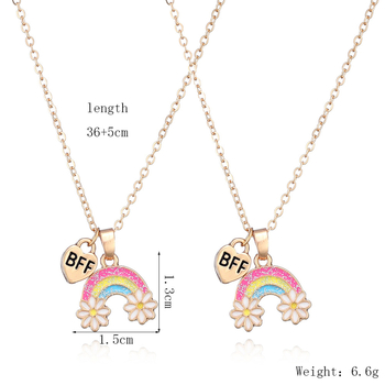 Gyerekeknek szánt ötvözet medálos nyaklánc, csepp olajos felülettel, rajzfilmszerű stílus, friss és édes