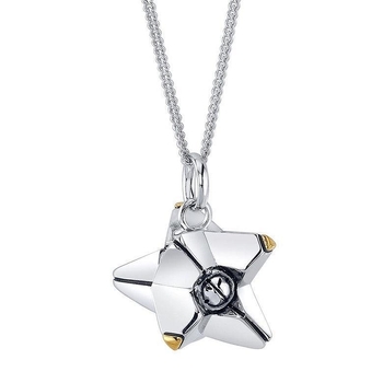 Nyaklánc medállal, keresztes lánccal, U-alakú geometriai stílus, elektroplatírozott felület