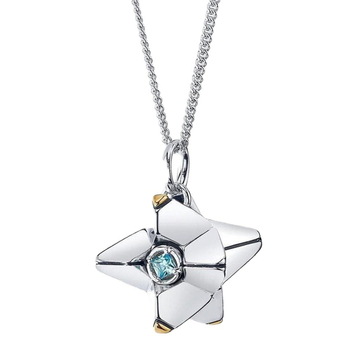 Nyaklánc medállal, keresztes lánccal, U-alakú geometriai stílus, elektroplatírozott felület