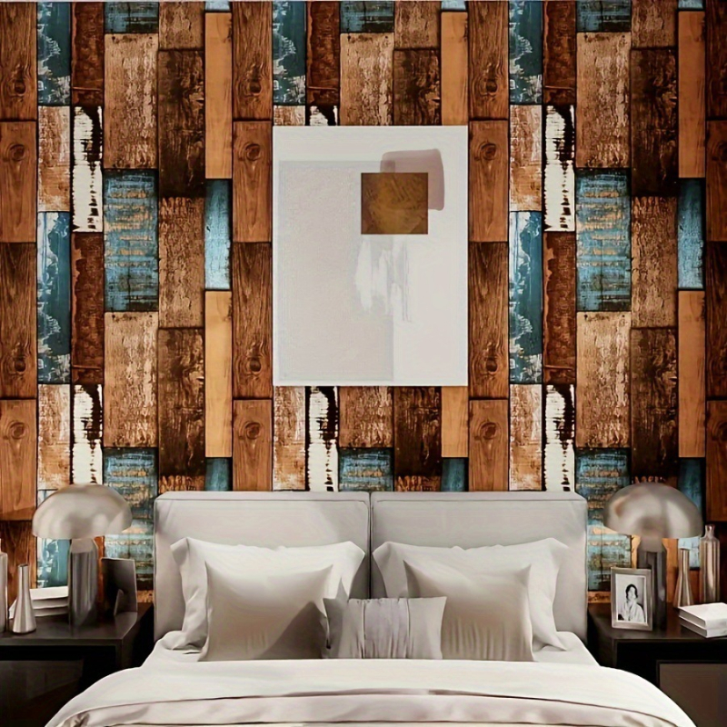 Fali matrica, PVC anyagból, fa-imitáció, ipari modern minimalist stílus, öntapadós, szekrényfelújításhoz