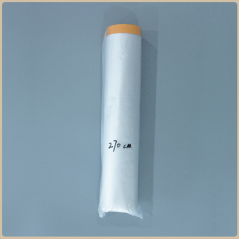 PE lipni apsauginė plėvelė spintoms – dulkių apsauga dažymui, ilgis 20 m, storis 0,7, aukšto klampumo klijai, popieriaus branduolys