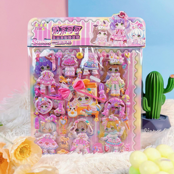 Dvoslojni naljepnice za garderobu s princezama za oblačenje djece — Materijal: PVC; Stil: Crtani film; Obrada: Naljepnica; IP dozvola: Ne; Prilagodba: Ne