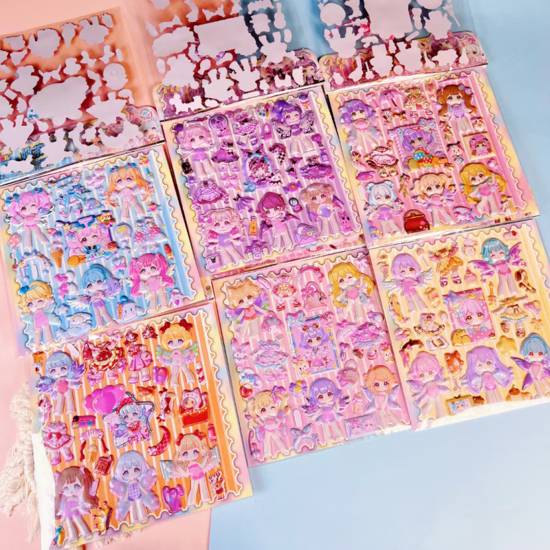 Dvoslojni naljepnice za garderobu s princezama za oblačenje djece — Materijal: PVC; Stil: Crtani film; Obrada: Naljepnica; IP dozvola: Ne; Prilagodba: Ne