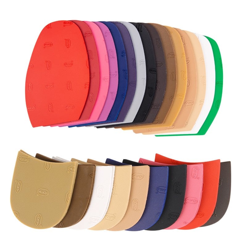 Защитен филм за подметка за високи токчета – износоустойчиво противохлъзване и тихи лепенки за подметка; гума; предна част 1–1.8 мм; пета 3–6 мм; за всички сезони