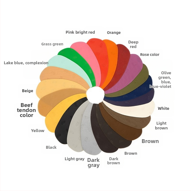 Zoles aizsargfilma augstajām kurpēm – izturīga pret nolietojumu, neslīdoša, klusa; guma; priekšējā daļa 1–1.8 mm; papēdis 3–6 mm; visu sezonu lietošanai
