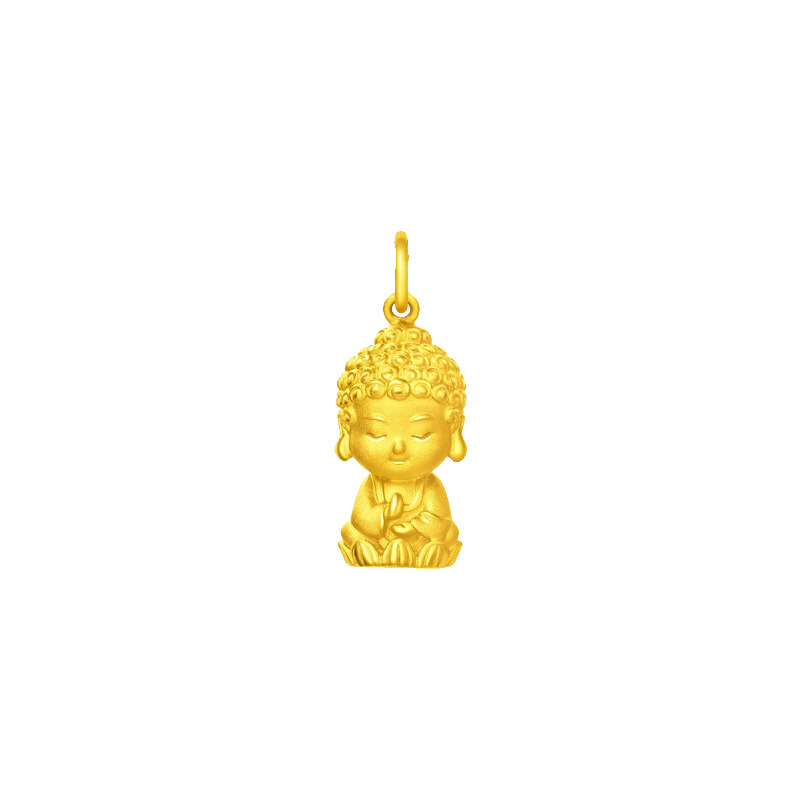Ogrlica s privjeskom Buddha-Beba, bakar, elektroplatiranje, ključna lančana, sladak stil