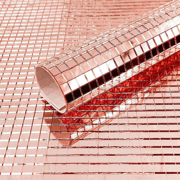 Mozaikas stikla sienas uzlīme spogulis – pašlīmējošs, moderns stils, dekorēšanai televizora fona un dzīvojamās istabas