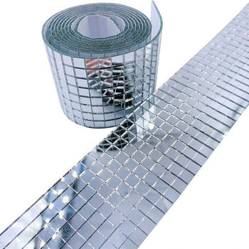 Mozaikas stikla sienas uzlīme spogulis – pašlīmējošs, moderns stils, dekorēšanai televizora fona un dzīvojamās istabas