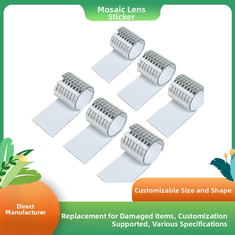 Mozaikas stikla sienas uzlīme spogulis – pašlīmējošs, moderns stils, dekorēšanai televizora fona un dzīvojamās istabas