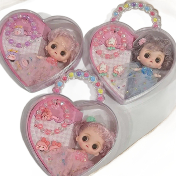 Dječji set nakita s temom princeze: ogrlica, kopča za kosu, diadem/čelenka, gumica za kosu, narukvica, prsten, naušnice, češalj, ogledalo; crtani stil; plastika/smola; završni premaz boje; dobna skupina 0-3, 3-6, 6-10 godina