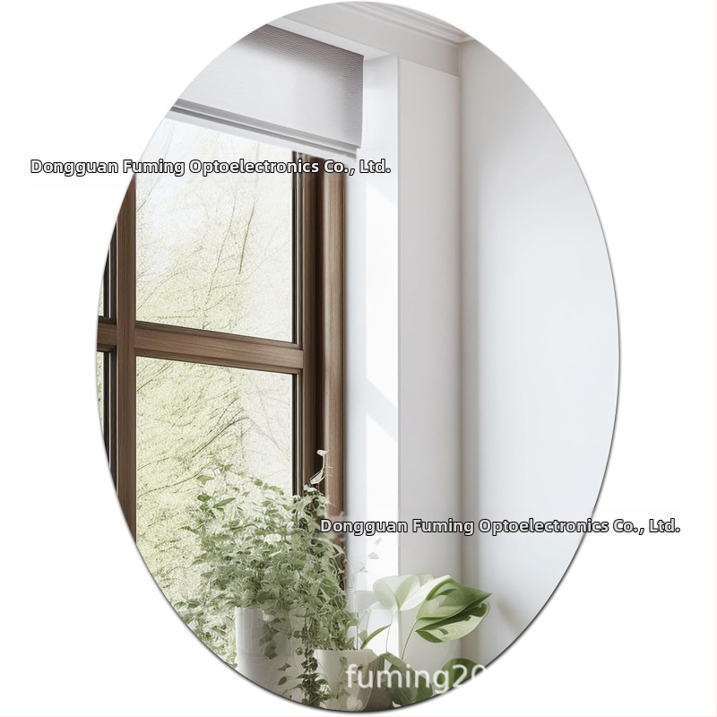 Ovālais akrila sienas spogulis – PS materiāls, pašlīmējošs, uzstādīšana bez urbšanas, vienkāršs stils, piemērots viesistabai, guļamistabai, restorānam un komerciāliem telpām