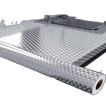 Autocolant PVC pentru dulapuri – 2 bucăți, design monocrom, stil chinezesc, oglindă pentru perete