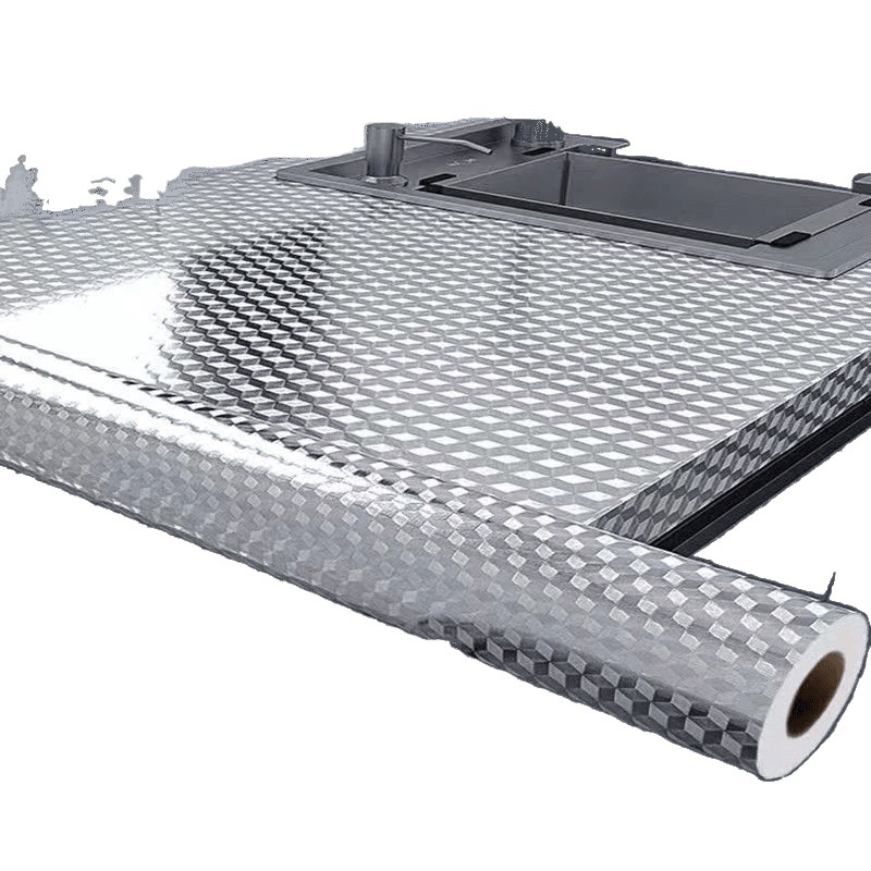 Autocolant PVC pentru dulapuri – 2 bucăți, design monocrom, stil chinezesc, oglindă pentru perete