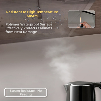 Folie PVC autoadezivă pentru ușile de la dulap – rezistentă la apă și la ulei, transparentă, 1 bucată, pentru bucătărie și dulapuri, stil modern minimalist