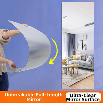 Καθρέφτης | HD αυτοκόλλητος ακρυλικός επίτοιχος καθρέφτης, ανθεκτικός στη ρωγμή, χωρίς τρύπες, πλαστικό πλαίσιο, μάρκα Meina, μοντέλο ykl-jz, μοντέρνο στιλ