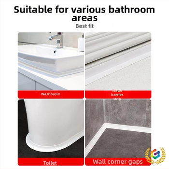 Ūdensnecaurlaidīga tualetes malas blīvēšanas lente, PVC pašlīmējoša lente vannas istabai, mūsdienīgs stils