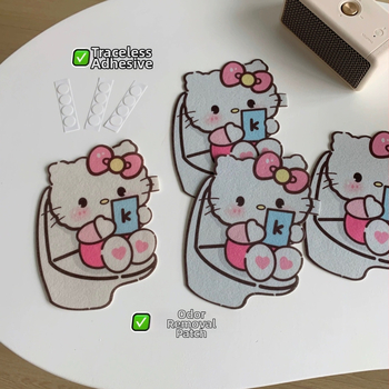 Qix tualetes dezodorējošā uzlīme – karikatūru aromaterapija, PVC pašlīmējoša, Princeses sērija, mūsdienīgs vienkāršs vannas istabas dekors