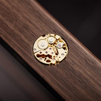 Cutie din lemn pentru depozitarea ceasurilor mecanice cu display, pentru bijuterii și brățări — Logo imprimat, Brand Lumbo good white, Lansare iarna 2020